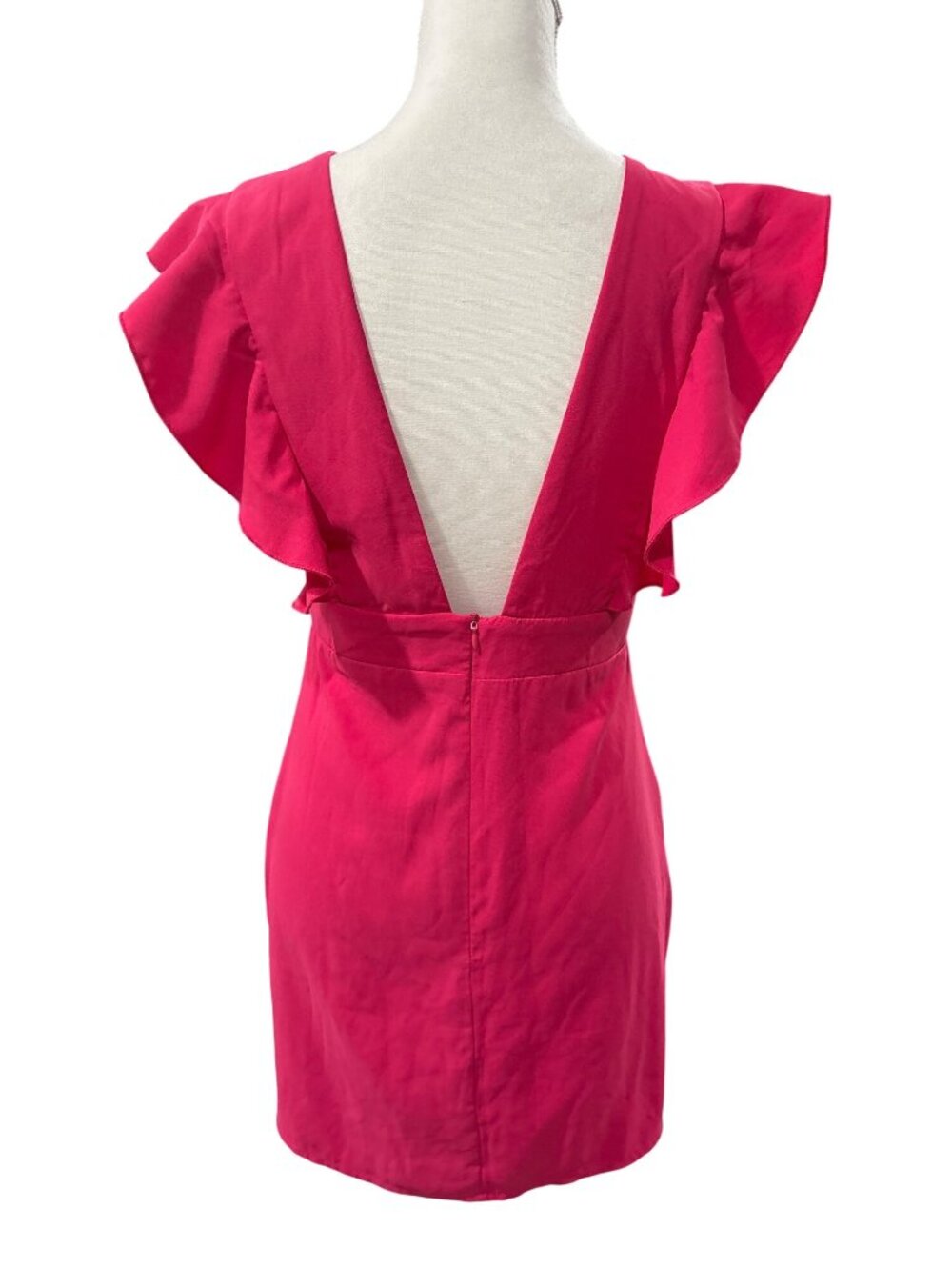 superdown Harlow Mini Dress in Pink Small New Ruffle Party - Picture 6 of 8